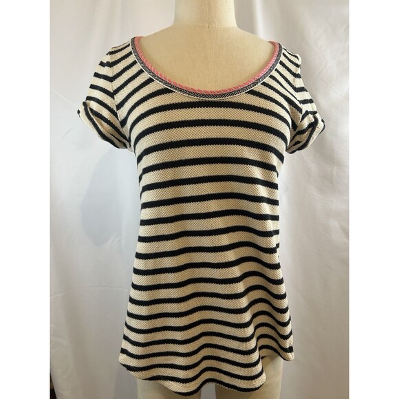 Anthro Akemi Kin Striped Floral Stripe Tipperary Top Size Small - Picture 2 of 9